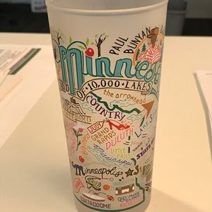 Minnesota state drinking glass